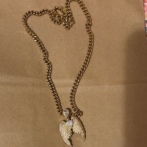 Elegant Gold Angel Wing Necklace